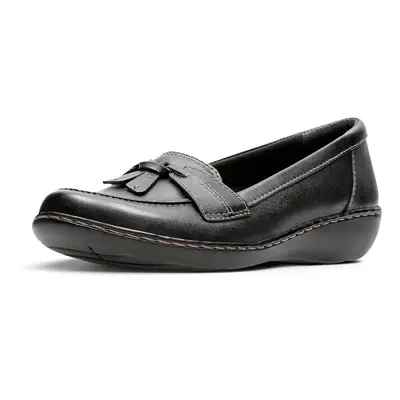 Clarks womens Ashland Bubble Slip On Loafer Black 9.5 Wide US