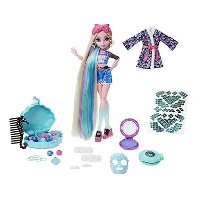 Doll, Lagoona Blue Spa Day Set with Wear and Share Accessories Like Hair Clips, Hair Chalk and T