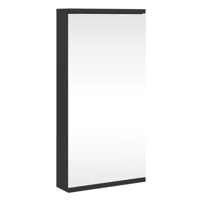 (black) vidaXL Corner Bathroom Mirror Cabinet Toilet Wall Cabinet Corner Vanity Unit