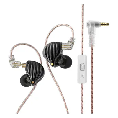 (Grey, With Mic) Dynamic In-Ear Earphones Monitor Metal Wired Earphone ENC Noise Cancelling Spor