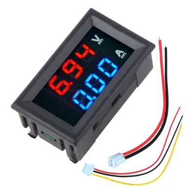 10pcs Mini Digital Voltmeter Ammeter DC 100V 10A Voltmeter Current Meter Tester Blue+Red Dual LE