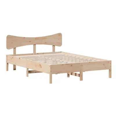 (natural, x cm) vidaXL Bed Frame without Mattress Bed Solid Wood Pine