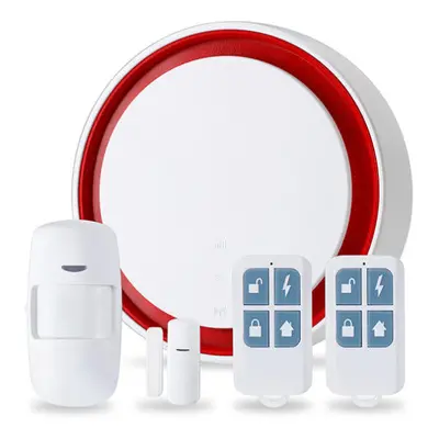 (US) Wireless Wifi 433MHz GSM PIR Sensor Door Contact Open Sensor Flash Siren Security Alarm Sys