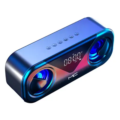 Dual Mode Computer Speaker Wireless Bluetooth + Wired Subwoofer Speaker LCD Alarm Clock Temperat