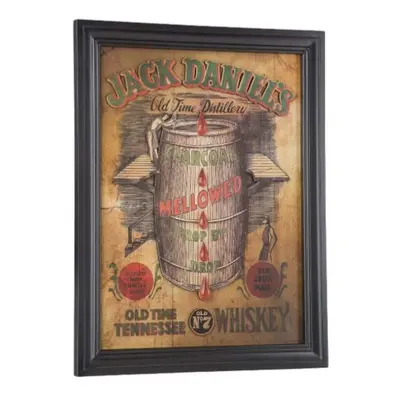 Jack Daniels Charcoal Mellowed Pub Sign Old Time Whiskey Barrel 22""x1