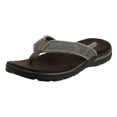 Skechers USA Men's Bosnia Flip-Flop Chocolate M US