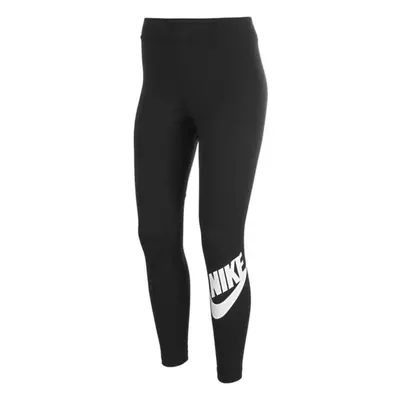 (XS) Nike Large Swoosh Logo Black Leggings