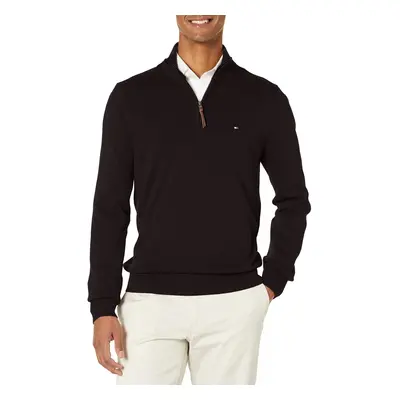 Tommy Hilfiger Mens Long Sleeve Cotton Quarter Zip Pullover Sweater D