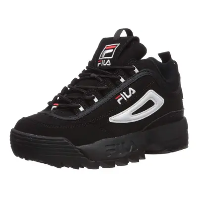 Fila Boy's Disruptor III Sneaker Black/White/Vintage Red 5.5 Little