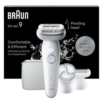 Braun Silk-Ã©pil Epilator White - Cordless, Waterproof, Tweezers for Smooth, Silky Legs with Sha