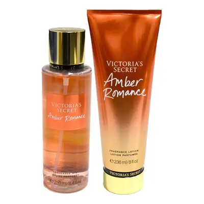 Victorias Secret Amber Romance Set: Fragrance Body Mist & All-Skin Lot