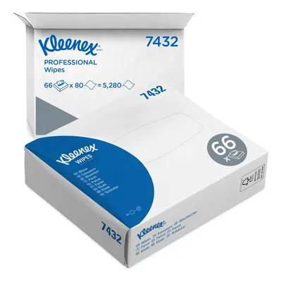 7432, Wipes, interfolded, white, cartons x 80sheets