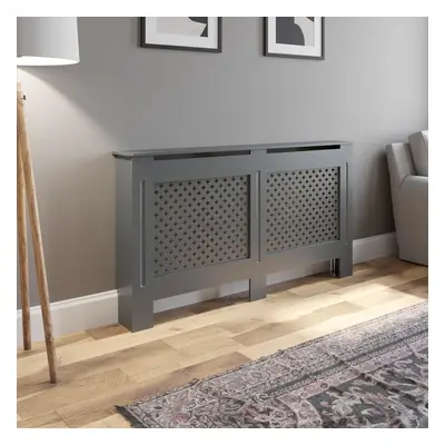 Radiator Cover Large - Anthracite Cross Pattern 1520mm