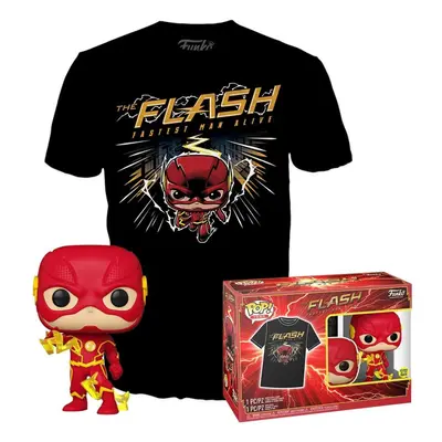 POP! & Tee: DC - the Flash - Large - (L) - DC Comics - T-Shirt - Clothes With Collectable Vinyl 