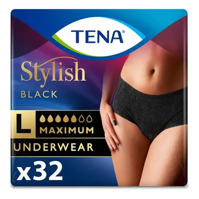 TENA Stylish Black Underwear