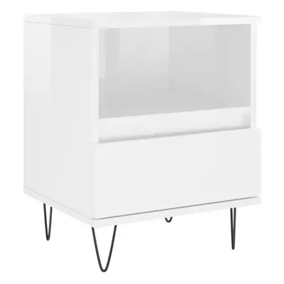 (high gloss white, pcs) vidaXL Bedside Cabinets Nightstand Side Table Bed Cabinet Engineered Woo