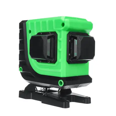 (Green, UK Plug) Rotary Laser Level Green Lines 3D Cross Line Self Leveling Measure Tool