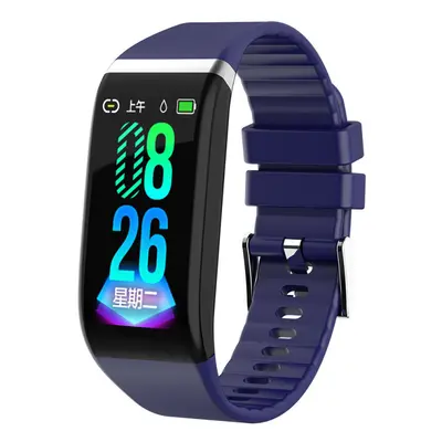 (Blue) 1.14' Big Screen Real-time HR Blood Pressure 3D Dynamic UI 20Days Standby Smart Watch Ban