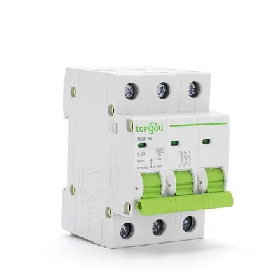 (3A) Miniature Circuit Breaker MCB DIN Rail Mount Overload Circuit Breaker 400V 3-63A Pole Switc