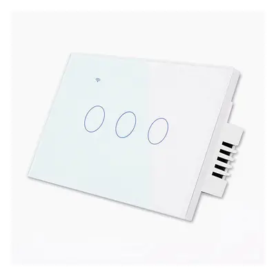 (White, Way) Wifi Wall Touch Sensitive Switch App Remote Control 1/2/3/4 Gang Wireless LED Light