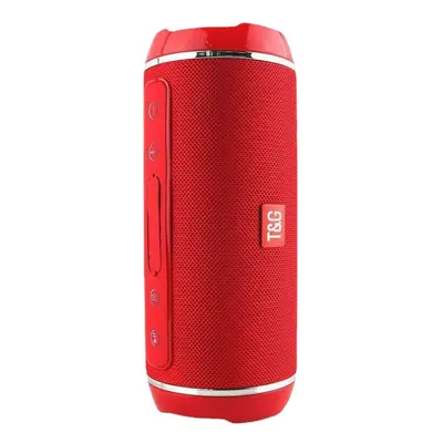 (Red) Portable Bluetooth Wireless Speaker 3D Stereo Music Sound Sweatproof Colum Outdoor Support