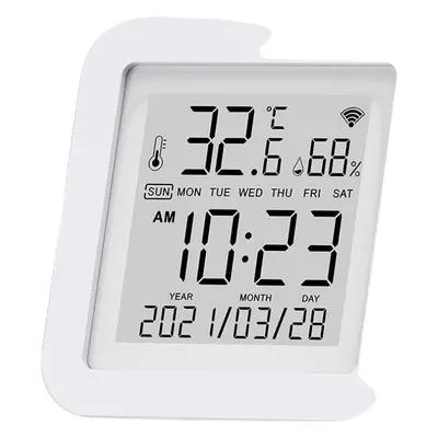 (1 Pcs) WIFI Wireless Temperature And Humidity Sensor Indoor Smart Digital Display Electronic Th