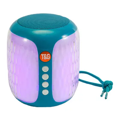 (Green) Portable Speaker Bluetooth 5.0 Wireless Speaker Cylindrical Luminous Lantern Speaker Wat