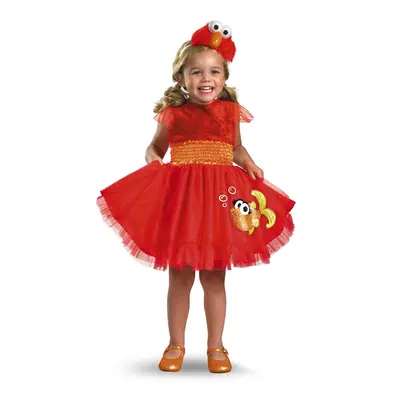 Sesame Street Frilly Elmo Costume, Official Elmo Halloween Outfit, Size (2T)