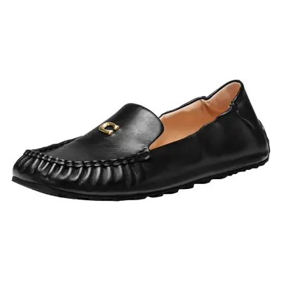 COACH Women's Flats Ronnie Loafer Color Black/Gold Size