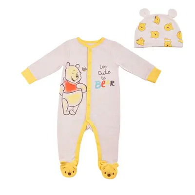 Disney Winnie the Pooh Boys Long Sleeve Romper and Hat Set for Newborn