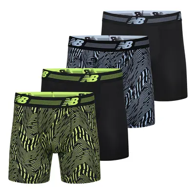 New Balance Men's Standard Performance 6"" NO Fly Boxer Brief (4-Pack)