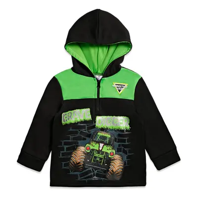 Monster Jam Grave Digger Little Boys Half Zip Hoodie