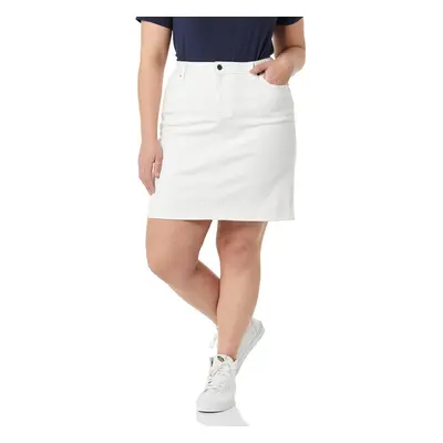 Amazon Essentials Womens classic 5-Pocket Denim Skirt (Available in Plus Size), White