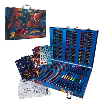 Avengers Art Set for Kids Colouring Pens Colouring Pencils Crayons 130+ Pieces Spiderman Art Sup