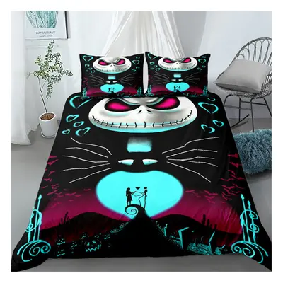 (Style 02, Double) Nightmare Before Christmas Bedding Single Double Duvet Cover UK