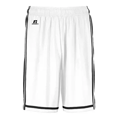 Russell 4B2VTB.WBK.XL Youth Legacy Basketball Shorts, White & Black - Extra Large