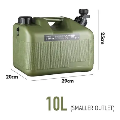 (10L Green) Outdoor Water Bucket with Faucet, Car Self-driving Tour, Drinks Beer Milk Storage Ta