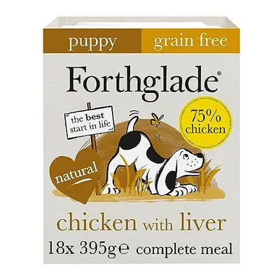 Forthglade Complete Natural Wet Dog Food - Grain Free Chicken with Liver & Vegetables (18 x 395g