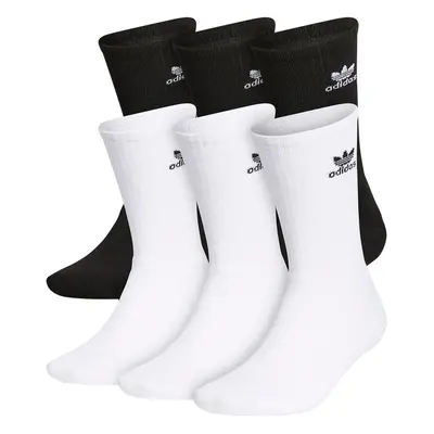 adidas Originals Trefoil Crew Socks (6-Pair) White/Black Medium