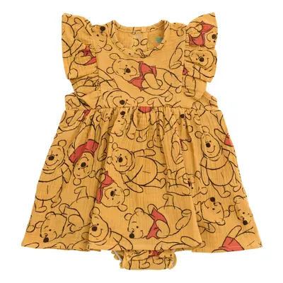 Disney Winnie The Pooh Infant Baby Girls Cotton Gauze Dress Orange