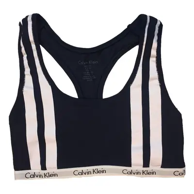 Calvin Klein Women`s Carousel Logo Bralette (Obsidian(QP1759-476)/Whit