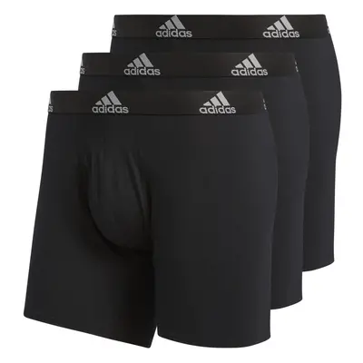 adidas Men's Stretch Cotton 3-Pack Boxer Brief Black/Black Black/Blac