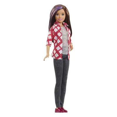 Barbie Dreamhouse Adventures Skipper Doll Approx. 11-inch Brunette in Plaid Shirt and Black Pant