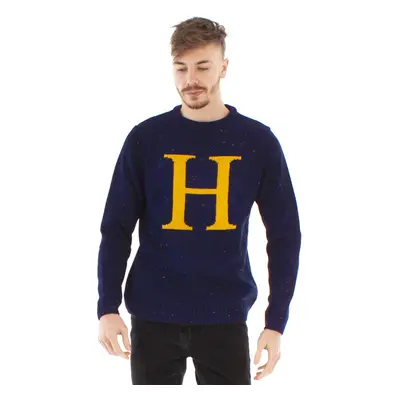 (X-Large) Harry Potter Christmas Jumper (Mens Blue)