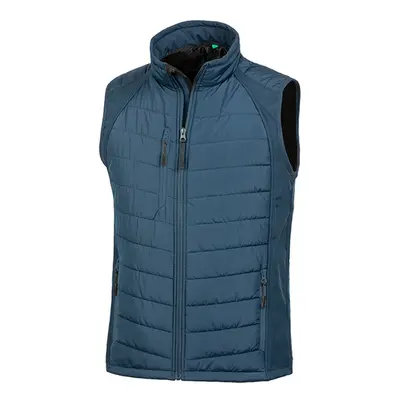 (S, Navy/Navy) Result Mens Black Compass Padded Soft Shell Gilet