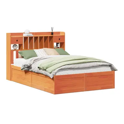 (wax brown, x cm) vidaXL Bed Frame without Mattress Solid Wood Pine