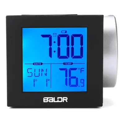 (Blue) Digital LED Projection Alarm Clock Thermometer Snooze Weather Function Color