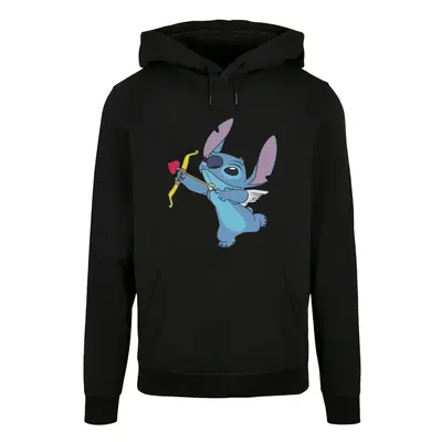 (L, Black) Disney Womens/Ladies Lilo And Stitch Stitch Cupid Valentines Hoodie