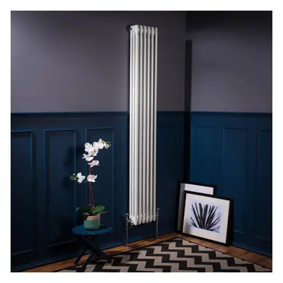 (1800 x 290mm Triple, White) PlumbGalaxy Traditional-Style Cast Iron Radiator