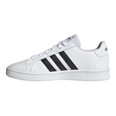 adidas unisex child Grand Court - Kids Sneaker White/Black/White 1.5